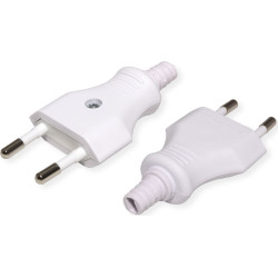 Bachmann Euro flat plug 2.5A/250VAC, mounting, white