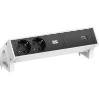 Bachmann DESK2 2xprotective contact USB C, USB Charger 60W 0.2m GST18 white