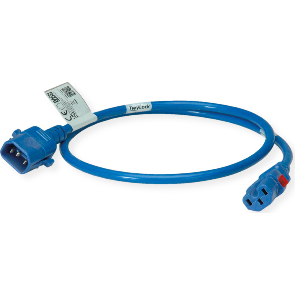 Bachmann TwyLock C14-C15 1.0m blue 10A, beidseitig verriegelnd