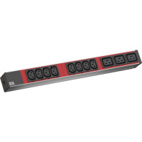 Bachmann IT PDU ALU 1U 8x C13 3x C19, supply cable with C20 plug