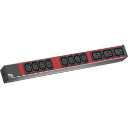 Bachmann IT PDU ALU 1U 8x C13 3x C19, supply cable with C20 plug