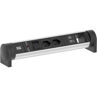 Bachmann CYCLE Desk 2xCH 1xswitch 1xCM 1xUSB A/C 22W 0.2m GST18