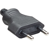 Bachmann Euro flat plug, black, Screw connection PU 3 pcs. in polybag
