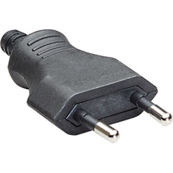 Bachmann Euro flat plug, black, Screw connection PU 3 pcs. in polybag