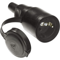 Bachmann solid rubber coupling black, with cover IP 44
