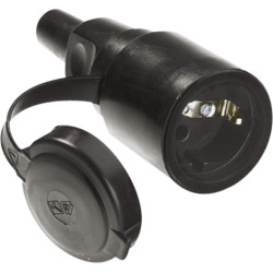 Bachmann solid rubber coupling black, with cover IP 44