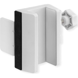 Value Clamp-On Power Strip Holder, Desk Leg Mount, white