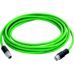 Telegärtner TELEGÄRTNER STX M12x1-M12x1 VL X-kod. Cat.6A, CP01CS02B-SFTP2607C7-1PUR-A0200, 2 m