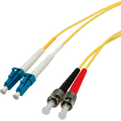 Divers Quality LWL-Kabel Single Mode E9/125µm OS2, LC/ST, gelb, 10 m