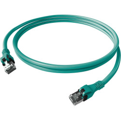 Easylan DualBoot® PushPull Patch Cable Cat.6A (Class EA), S/FTP, RJ45 / RJ45, turquoise, 5 m