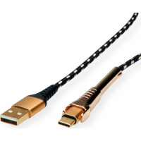 Roline GOLD USB 2.0 Cable, C - A, M/M, with Smartphone support function, 1 m