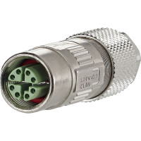 Metz Connect M12 Buchse IP67 gerade geschirmt, X-kodiert, Cat. 6A