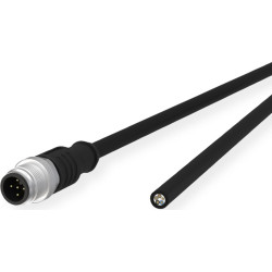 Metz Connect Sensor-/Aktorltg., M12-ST A-kodiert, gerade-freies Ende, ungeschirmt, 5polig, PUR, 2 m