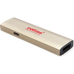 Roline GOLD Type C - HDMI Adapter, F/F, with PD (60W)