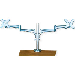 Value Dual LCD Monitor Arm, Desk Clamp, 4 Joints, height adjustable separately