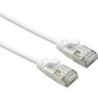 Roline U/FTP Data Center Cable Cat.7, with RJ45 Plug, 500 MHz(Class EA), LSOH, slim, white, 2 m