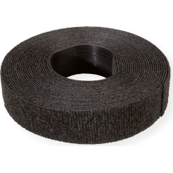 Velcro ® ONE-WRAP® Klettbandstreifen 20mm, unperforiert auf Rolle, schwarz, 25 m