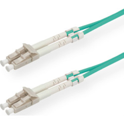 Roline FO Jumper Cable 50/125µm OM3, LC/LC, Low-Loss-Connector, turquoise, 15 m