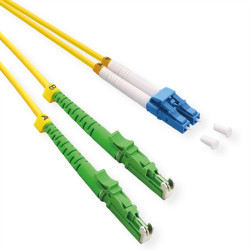 Roline FO Jumper Cable LSH Duplex, 9/125µm, OS2, LSH APC / LC UPC, LSOH, yellow, 5 m