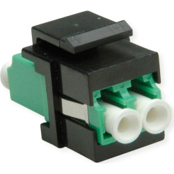 Roline Fiber Optic Keystone Jack, LC/LC Duplex, Singlemode, OS2, APC