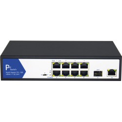 Value PoE+ Switch, Gigabit Ethernet, 8+2 Uplink Ports (1x GbE, 1x SFP)