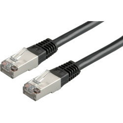 VALUE S/FTP (PiMF) Patch Cord Cat.6, black 1 m