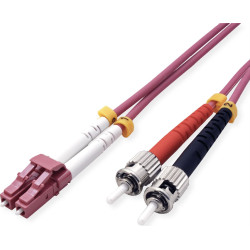 Value Fibre Optic Jumper Cable, 50/125µm, LC/ST, OM4, violet, 2 m