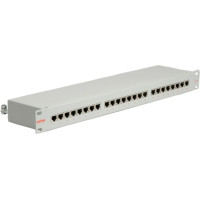 Roline Cat.5e (Class D) 19" Patch Panel, 24 Ports, STP, grey