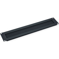 Value 19” Rack Front Ventilation Panel, 2U, Metal, black