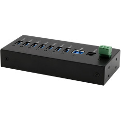 Exsys EX-11247HMS 7 Port USB 3.2 Gen 1 HUB Din-Rail Kit und Wand VIA VL813 Chipset
