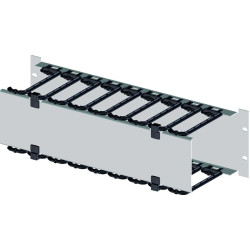 Apranet 19"-Kabelmanager 2 HE mit klappbarer Blende, lichtgrau