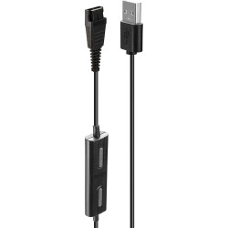 Lindy USB Type A to Quick Disconnect (Jabra) Headset Adapter
