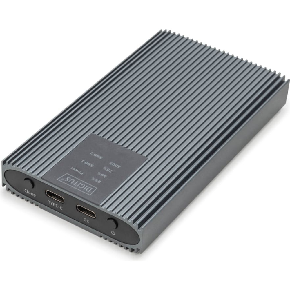 Digitus USB M.2 NVMe Clonestation, SSD, NVMe, 20Gbits, USB 3.2 Gen2, aluminum, toolfree