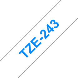 Brother Schriftbandkassette Brother 18mm weiß/blau   TZE243