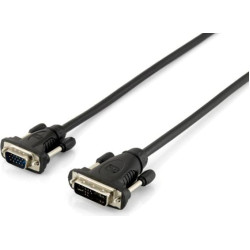 Equip 118943 video kabeļu aksesuārs 1,8 m DVI-A VGA (D-Sub) Melns