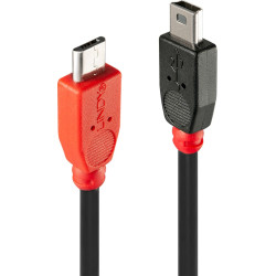 Lindy 0.5m USB 2.0 Type Micro-B to Mini-B OTG Cable