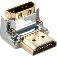 Lindy CROMO HDMI Male to HDMI Female 90 Degree Right Angle Adapter - Down