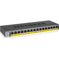 Netgear GS116LP Nepārvaldīts Gigabit Ethernet (10/100/1000) Power over Ethernet (PoE) Melns