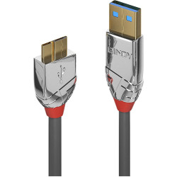 Lindy 3m USB 3.2 Type A to Micro-B Cable, 5Gbps, Cromo Line