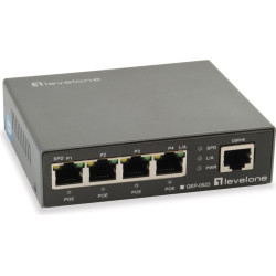Level One LevelOne GEP-0523 tīkla pārslēgs Gigabit Ethernet (10/100/1000) Power over Ethernet (PoE) Melns