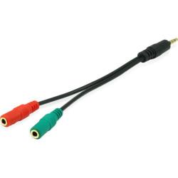 Equip 147943 audio kabelis 1,5 m 2 x 3.5mm 3.5mm Melns