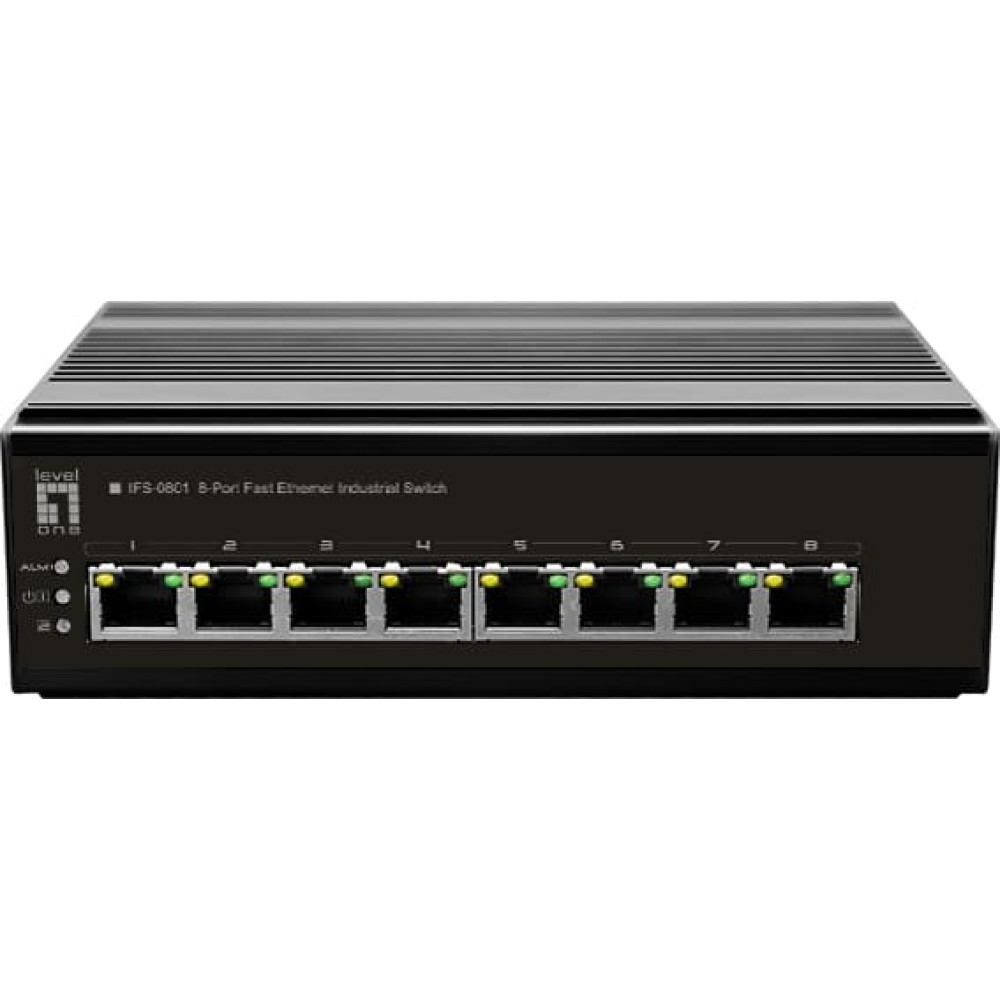 Level One LevelOne IFS-0801 tīkla pārslēgs Nepārvaldīts Fast Ethernet (10/100) Melns