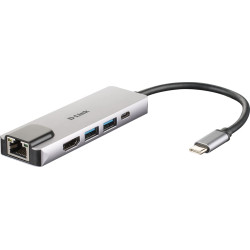 D-Link DUB-M520 dokstacija Vadu Thunderbolt 3 Alumīnijs