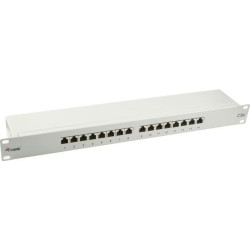 Equip Patchpanel 16x RJ45 Cat5e 19" 1HE grau