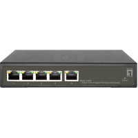 Level One LevelOne GES-2105P tīkla pārslēgs Vadīts L2 Gigabit Ethernet (10/100/1000) Power over Ethernet (PoE) Melns