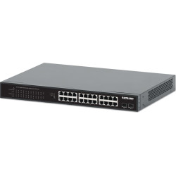 Intellinet 24Port Gigabit PoE+ Switch 2x1G SFP 370 W