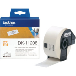 Brother DK-11208 marķēšanas lenta Melns uz balta