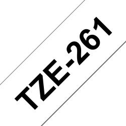 Brother TZE-261 marķēšanas lenta Melns uz balta TZ