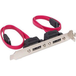 Value S-ATA II Slot bracket 2Port, 0.5m