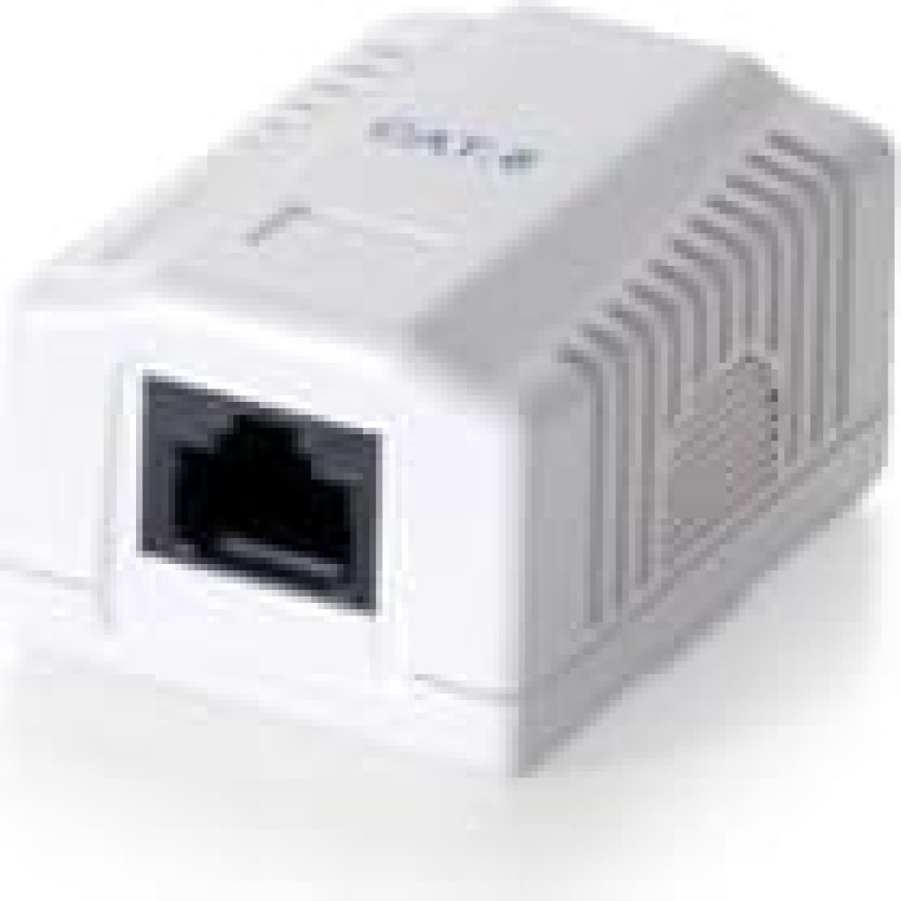 Equip Aufputzdose Cat6  1xRJ45 UTP Premium RAL 9010 Reinweiß Polybeutel